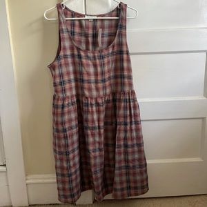 AE Plaid Babydoll Mini Dress